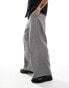 Фото #1 товара ASOS DESIGN smart extreme wide joggers in grey with long drawcord