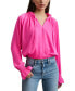 ფოტო #1 პროდუქტის Women's Smocked-Cuff Raglan-Sleeve Blouse