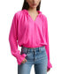 Women's Smocked-Cuff Raglan-Sleeve Blouse