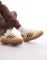 adidas Originals Gazelle Bold platform trainers in soft yellow and maroon