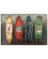 Фото #1 товара 'Surfboards' Metallic Handed Painted Rugged Wooden Blocks Wall Sculpture - 32" x 48"