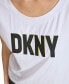 Фото #4 товара Футболка женская DKNY с логотипом, с якорной горловиной.