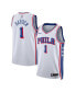 Фото #1 товара Men's and Women's James Harden White Philadelphia 76ers Swingman Jersey - Association Edition