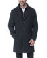 ფოტო #1 პროდუქტის Men Leon Herringbone Wool Blend Coat with Bib - Big and Tall
