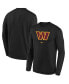 Big Boys Black Washington Commanders Team Logo Long Sleeve T-shirt