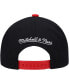 Фото #2 товара Бейсболка Mitchell&Ness больших мальчиков черно-красная UNLV Rebels Logo Bill Snapback Hat.