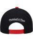 Бейсболка Mitchell&Ness больших мальчиков черно-красная UNLV Rebels Logo Bill Snapback Hat. Красно-черный - фото #2