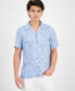 Фото #1 товара Men's Regular-Fit Botanical-Print Button-Down Camp Shirt, Created for Macy's