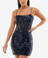 ფოტო #1 პროდუქტის Juniors' Sequined Bow-Back Dress