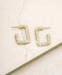 ფოტო #5 პროდუქტის 18k Gold-Plated Pavé-Studded Rectangle Hoop Earrings