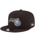 ფოტო #1 პროდუქტის Men's Black Orlando Magic Official Team Color 9FIFTY Snapback Hat