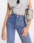 Фото #6 товара ASOS DESIGN Tall 90's straight jean with raw hem in mid blue