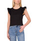 ფოტო #1 პროდუქტის Women's Crewneck Ruffle-Sleeve Blouse