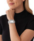 ფოტო #4 პროდუქტის Women's Emery Three-Hand Silver-Tone Stainless Steel Watch 40 x 31mm