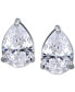 ფოტო #3 პროდუქტის Cubic Zirconia Pear Solitaire Stud Earrings, Created for Macy's