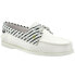 Sperry Authentic Original 2Eye Bionic Striped Boat Womens Off White Flats Casua