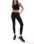 Фото #1 товара Nike Swimming Fusion Logo Tape high waist swim leggings in black