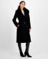 Women's Belted Faux-Fur-Collar Walker Coat