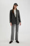 Фото #3 товара Regular Fit Ceket Yaka Flanel Blazer Ceket