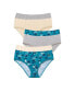 ფოტო #1 პროდუქტის Plus Size Cotton 3-Pack Color Block Full-Cut Brief