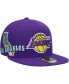 Men's Purple Los Angeles Lakers Stateview 59FIFTY Fitted Hat