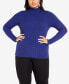 Фото #1 товара Plus Size Sina High Neck Sweater