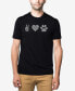 Фото #1 товара Men's Premium Blend Word Art Peace Love Dogs T-shirt