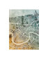 Фото #1 товара Michael Tompsett New Orleans City Street Map Teal Orange Canvas Art - 15" x 20"