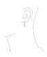 ფოტო #3 პროდუქტის Classic Bridal Statement AAA CZ Brilliant Double Row Emerald Cut Cubic Zirconia Eternity Hoop Earrings Wedding Prom For Pierced Ear 1 Inch Diameter