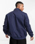 ASOS DESIGN harrington jacket with funnel neck in navy