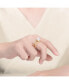 ფოტო #2 პროდუქტის Sterling Silver 14K Gold Plated with Genuine Freshwater Pearl Solitaire Open Ring