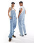 Dickies classic denim dungarees in vintage light blue