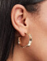 Фото #2 товара Mango hammered hoop earrings in gold