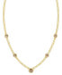 Фото #1 товара Macy's citrine Bezel 18" Statement Necklace (3 ct. t.w.) in 14k Gold-Plated Sterling Silver