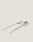 Set of steel salad cutlery (set of 2)