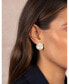 ფოტო #6 პროდუქტის Pave Indented Circle on the Ear Stud Earring