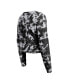 Фото #4 товара Women's Black Chicago White Sox Tie-Dye Cropped Long Sleeve T-shirt