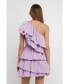 Фото #4 товара Women's One-Shoulder Ruffled Mini Dress