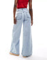 Фото #3 товара ASOS DESIGN soft wide leg jean in light blue