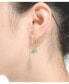 ფოტო #3 პროდუქტის Sterling Silver Round and Triangle Cubic Zirconia Drop Earrings