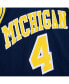 ფოტო #4 პროდუქტის Men's Chris Webber Navy Michigan Wolverines Player Swingman Jersey