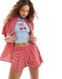 Фото #1 товара Motel laboxe beach short co-ord in red gingham