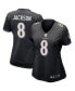 Фото #1 товара Women's Lamar Jackson Black Baltimore Ravens Game Jersey