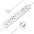 LogiLink LPS271 - Steckdosenleiste 6-fach 4 mit Fußschalter 6x CEE 7/3 1.5 m - Power Strip