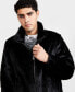 ფოტო #3 პროდუქტის Men's Draco Faux Fur Zip-Front Jacket