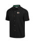 Фото #2 товара Men's Black Kansas City Chiefs Tidal Kickoff Camp Button-Up Shirt