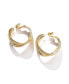 ფოტო #1 პროდუქტის Women's Gold Twisted Hoop Earrings