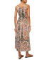 Women's Sleeveless V-Neck Paisley Midi Dress