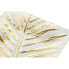 Centerpiece Home ESPRIT Transparent Golden Modern Leaf of a plant 29 x 21 x 3 cm