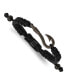 ფოტო #1 პროდუქტის Stainless Steel Fishing Hook Black Nylon Bracelet